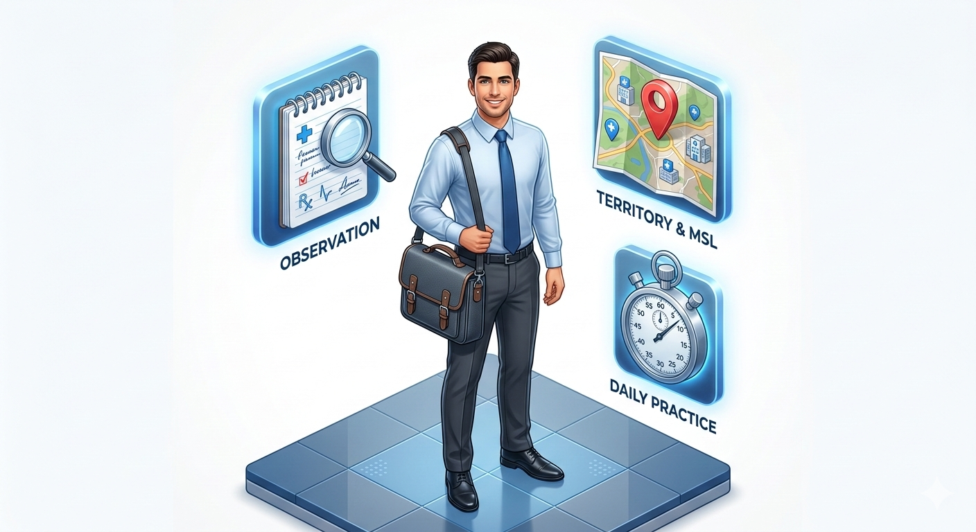 This image is generated by Google Gemini and this image presents a blog "3 Things You Must Do After Joining As A Fresher"